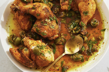 Vinegar Chicken with Crushed Olive Dressing